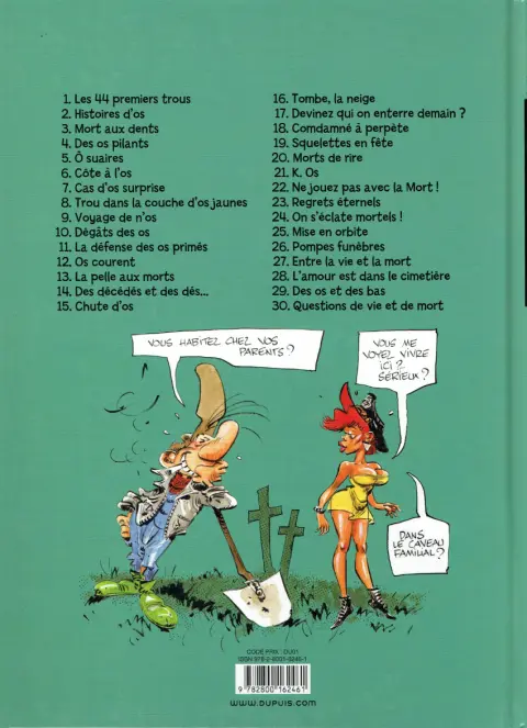 Verso de l'album Pierre Tombal Tome 13 La pelle aux morts