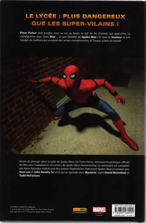 Verso de l'album Spider-Man: Far From Home - Le Prologue du film