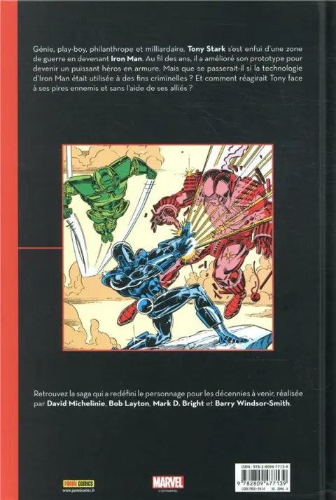 Verso de l'album Best of Marvel 21 Iron Man : La Guerre des armures