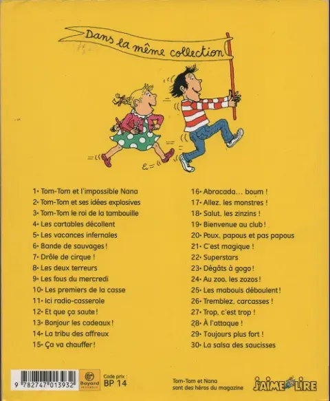 Verso de l'album Tom-Tom et Nana Tome 15 Ça va chauffer !