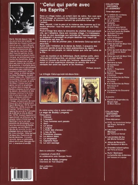 Verso de l'album Celui qui est né deux fois / Red road Tome 3 L'arbre de vie