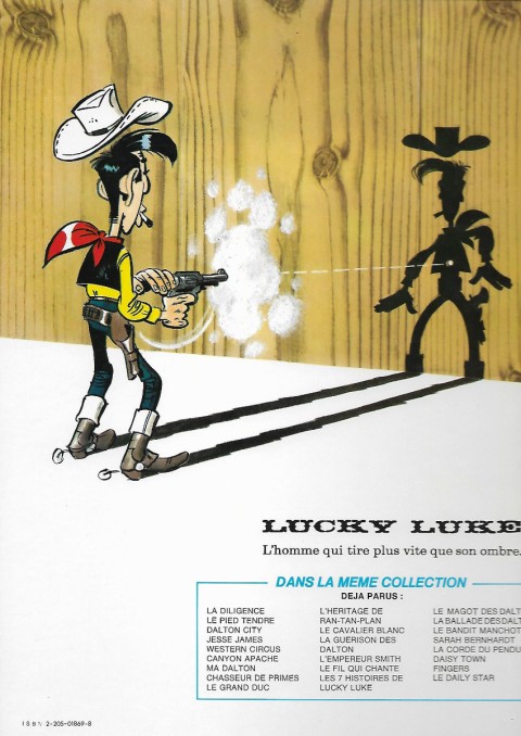 Verso de l'album Lucky Luke Tome 48 Le bandit manchot