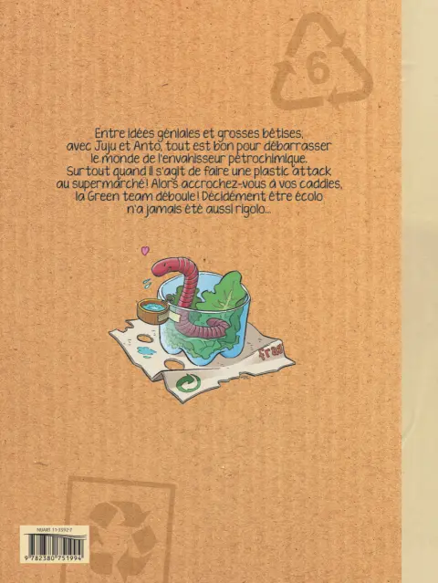Verso de l'album Green Team Tome 2 Plastic Attack