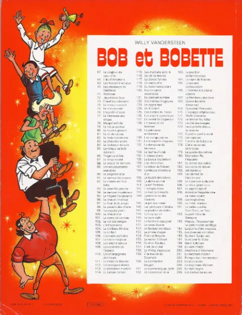 Verso de l'album Bob et Bobette Tome 189 Les troglodytes