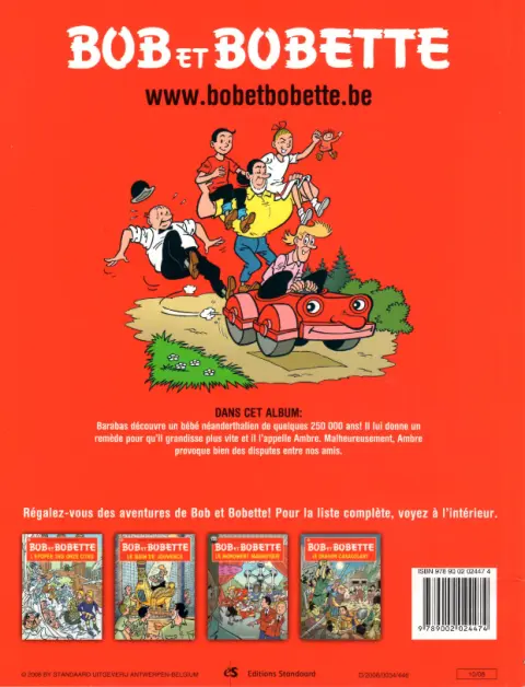 Verso de l'album Bob et Bobette Tome 259 Ambre