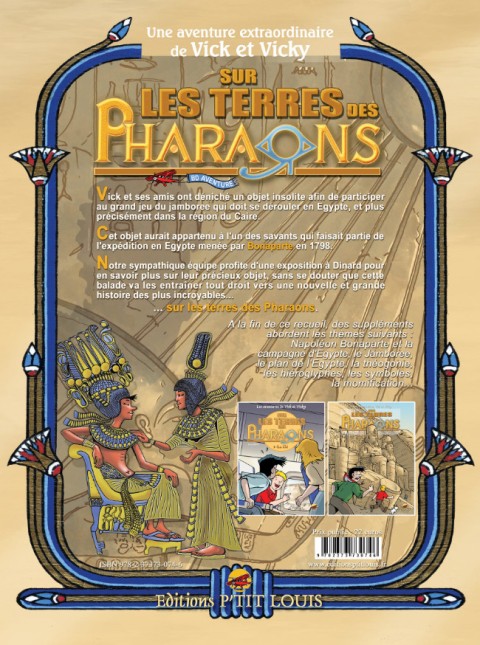 Verso de l'album Les aventures de Vick et Vicky Sur les terres des Pharaons