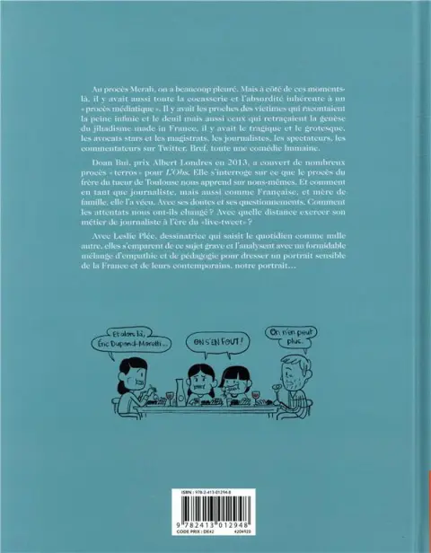 Verso de l'album C'est quoi un terroriste ? Le procès Merah et nous