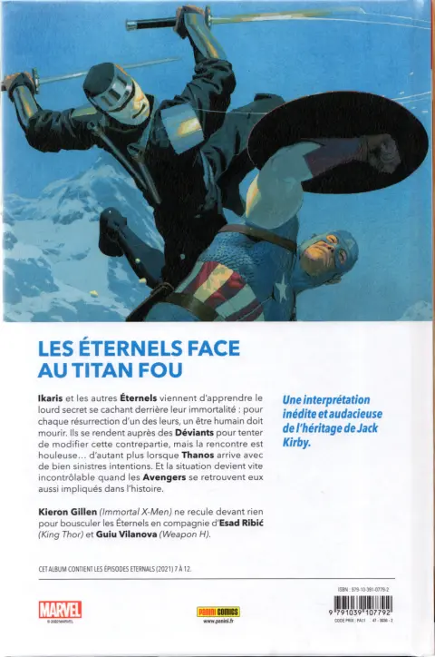 Verso de l'album Les Éternels Tome 2 Gloire à Thanos