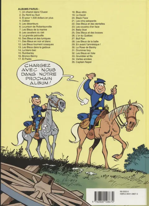 Verso de l'album Les Tuniques Bleues Tome 10 Des bleus et des tuniques
