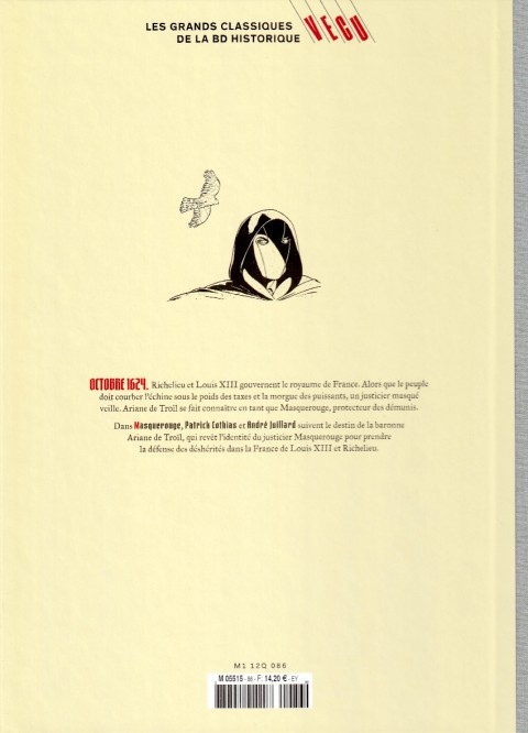 Verso de l'album Les grands Classiques de la BD Historique Vécu - La Collection Tome 87 Masquerouge - Tome I : Masquerouge