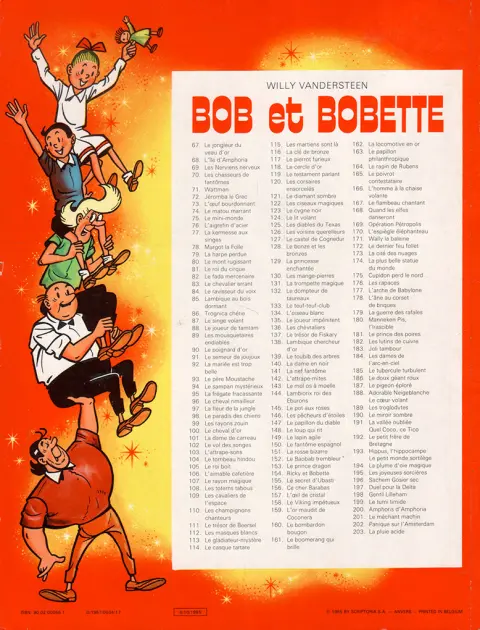 Verso de l'album Bob et Bobette Tome 69 Les nerviens nerveux