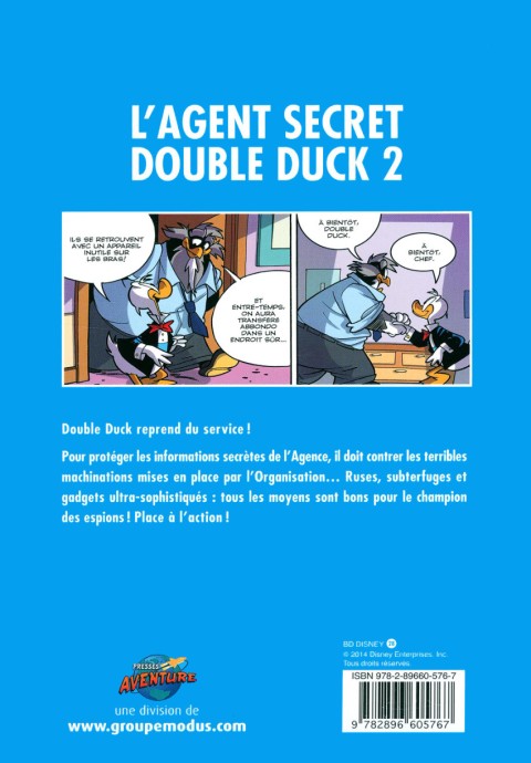 Verso de l'album BD Disney Tome 28 Donald - L'Agent secret Double Duck 2