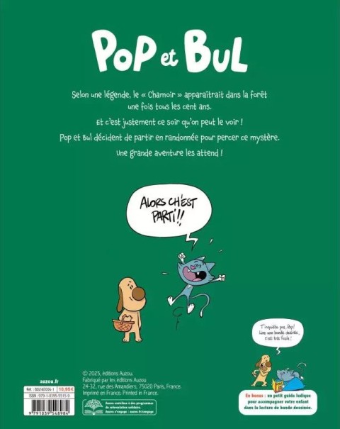 Verso de l'album Pop et Bul 2 Le mystère du chamoir