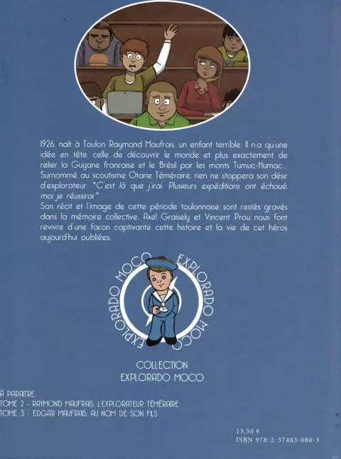 Verso de l'album Raymond Maufrais 1/3 L'Enfant Terrible