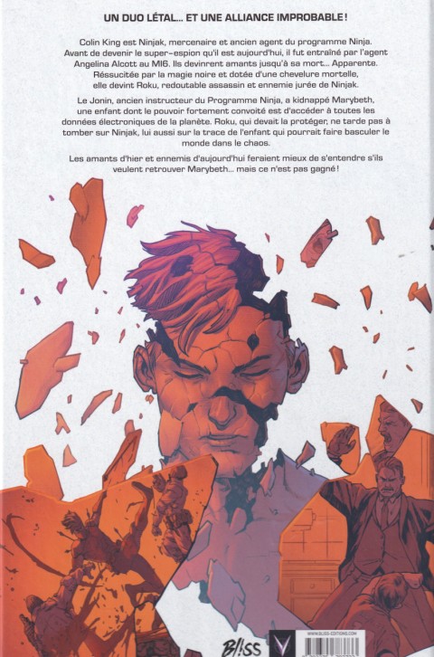 Verso de l'album Ninjak vs. Roku