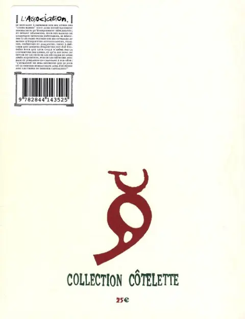 Verso de l'album Fugue pour six pattes