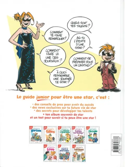 Verso de l'album Les guides junior Tome 9 Le guide junior pour être une star