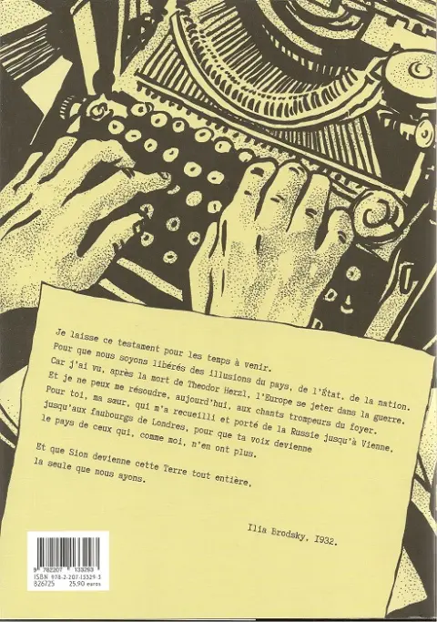 Verso de l'album Herzl Une histoire européenne