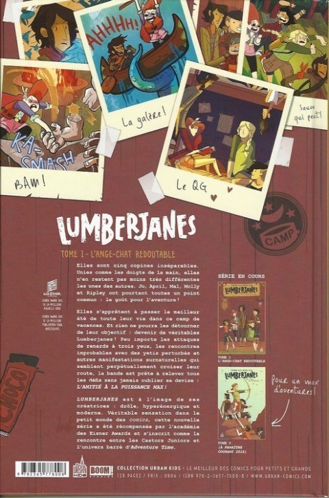 Verso de l'album Lumberjanes Tome 1 L'ange-chat redoutable
