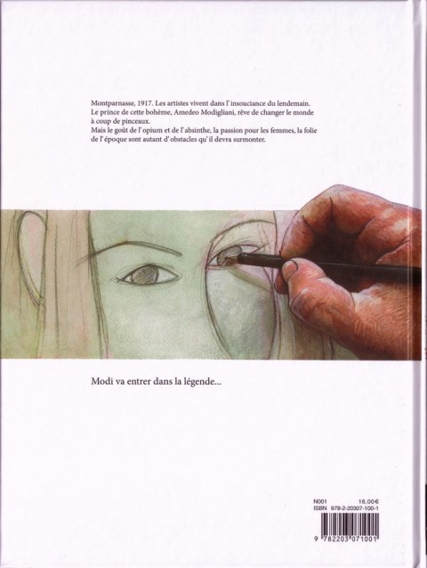 Verso de l'album Modigliani, prince de la bohème