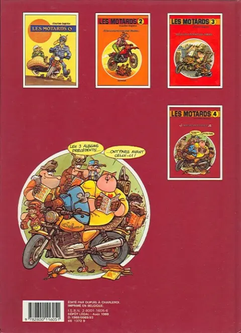 Verso de l'album Les Motards Tome 4 Allegro moto vivace