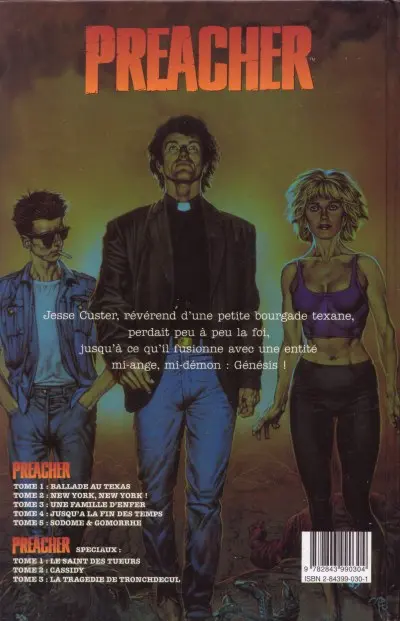 Verso de l'album Preacher Tome 5 Sodome & Gomorrhe