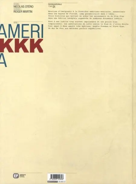 Verso de l'album Amerikkka Édition Intégrale Tome 01 Edition Intégrale