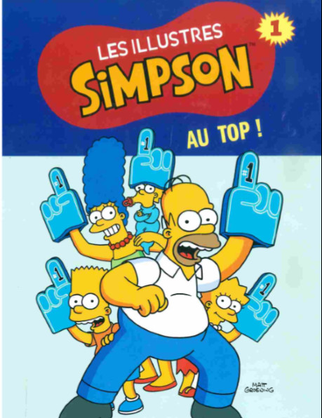 Couverture de l'album Les illustres Simpson 1 Au top !