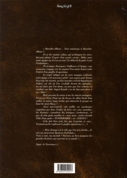 Verso de l'album Reflets d'Acide Tome 3 Pérambulation ascensionnelle