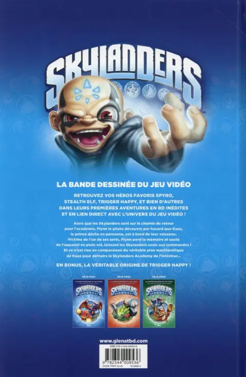 Verso de l'album Skylanders Tome 1 Petits mais costauds