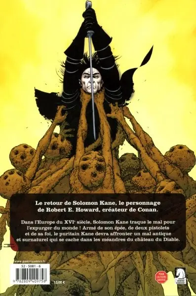 Verso de l'album Solomon Kane Tome 1 Le château du diable