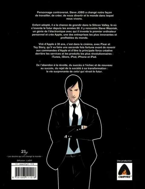Verso de l'album Steve Jobs Celui qui rêvait le futur