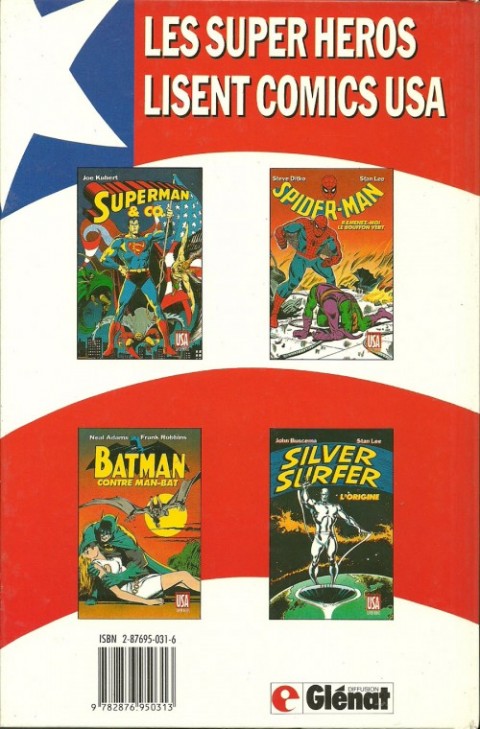 Verso de l'album Super Héros Tome 3 Batman contre Man-Bat