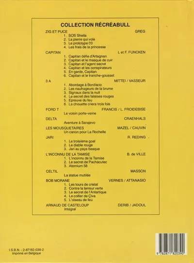 Verso de l'album Arnaud de Casteloup Intégrale