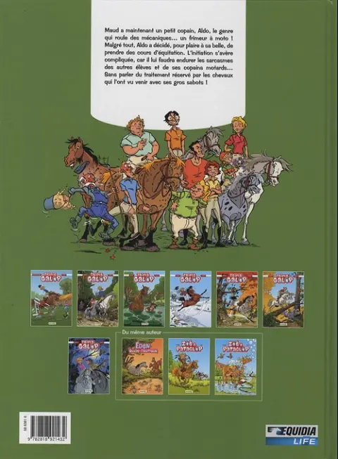 Verso de l'album Triple galop Tome 7