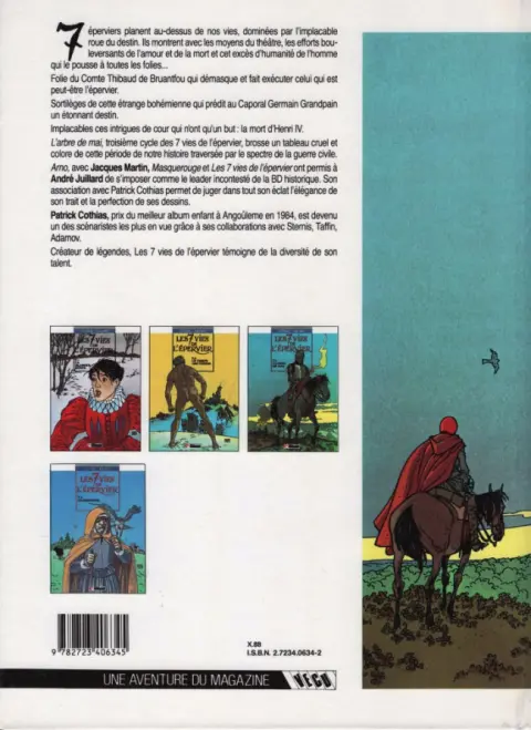 Verso de l'album Les 7 Vies de l'Épervier Tome 3 L'arbre de mai