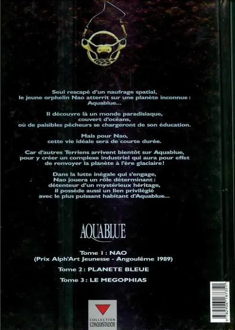 Verso de l'album Aquablue Tome 1 Nao