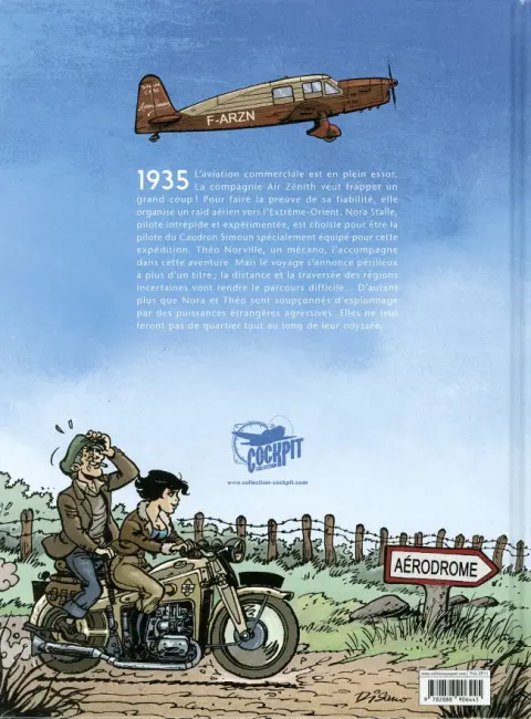 Verso de l'album L'Aviatrice Tome 1 Nora