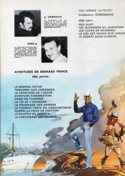 Verso de l'album Bernard Prince Tome 2 Tonerre sur Coronado