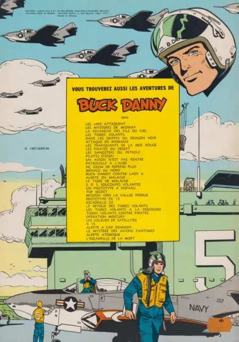Verso de l'album Buck Danny Tome 5 Dans les griffes du Dragon Noir