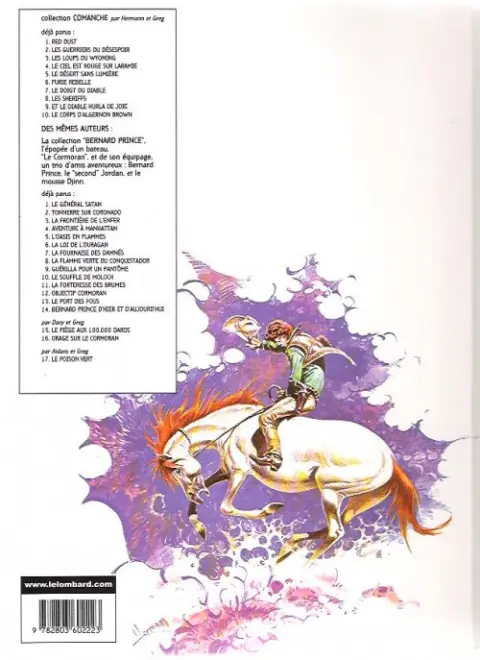 Verso de l'album Comanche Tome 8 Les shériffs