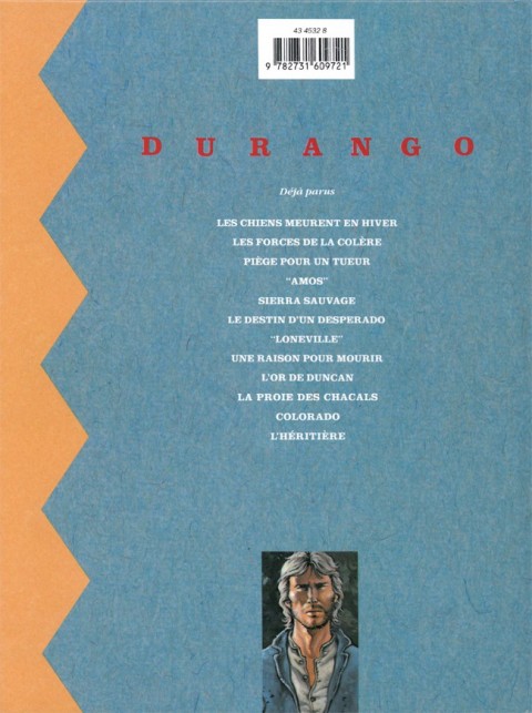 Verso de l'album Durango Tome 2 Les forces de la colère