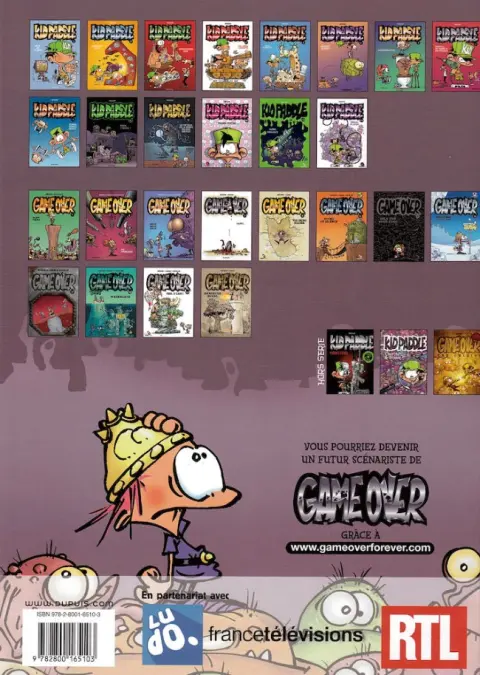Verso de l'album Game over Tome 4 Oups !
