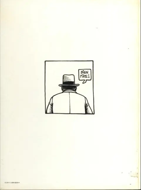Verso de l'album L'Homme au chapeau mou Tome 1