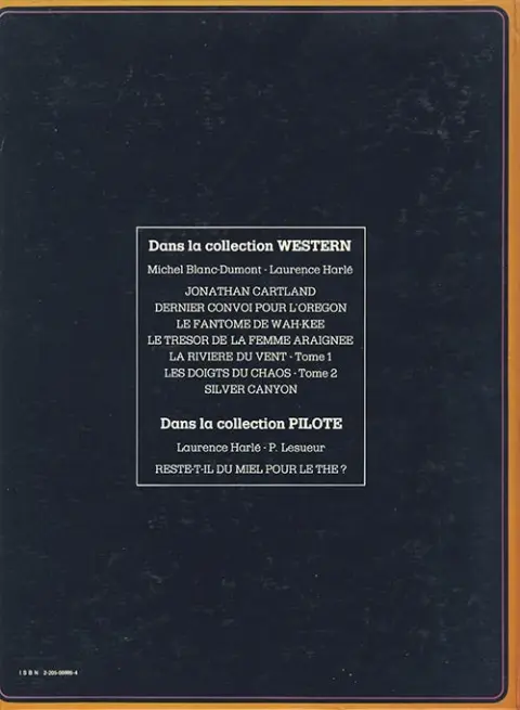 Verso de l'album Jonathan Cartland Tome 2 Dernier convoi pour l'Orégon