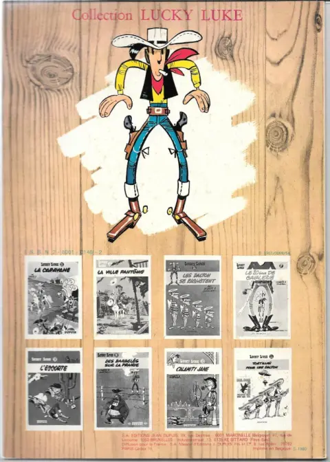 Verso de l'album Lucky Luke Tome 9 Des rails sur la prairie