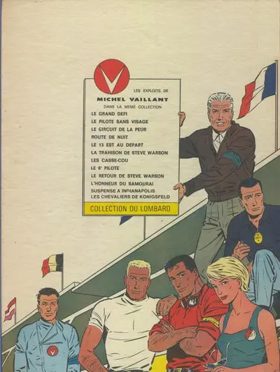 Verso de l'album Michel Vaillant Tome 4 Route de nuit