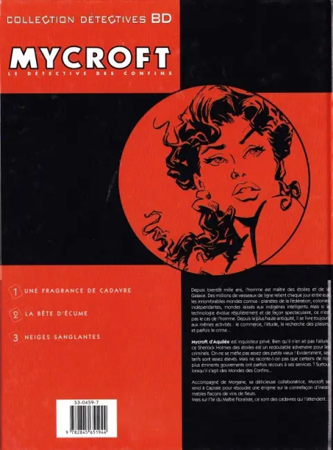 Verso de l'album Mycroft Inquisitor Tome 1 Une fragrance de cadavre