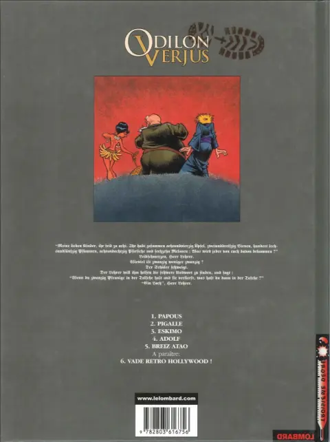 Verso de l'album Les exploits d'Odilon Verjus Tome 4 Adolf