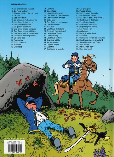 Verso de l'album Les Tuniques Bleues Tome 4 Outlaw